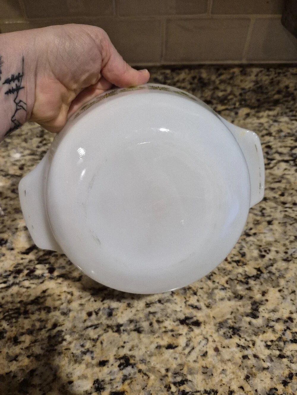 Vintage Anchor Hocking White Milk Glass Casserole Dish